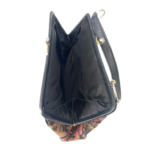 CHRISTIANA LAPETINA Victorian Vtge Tapestry Floral Shoulder Bag Blk Hand Beaded - Picture 10 of 12